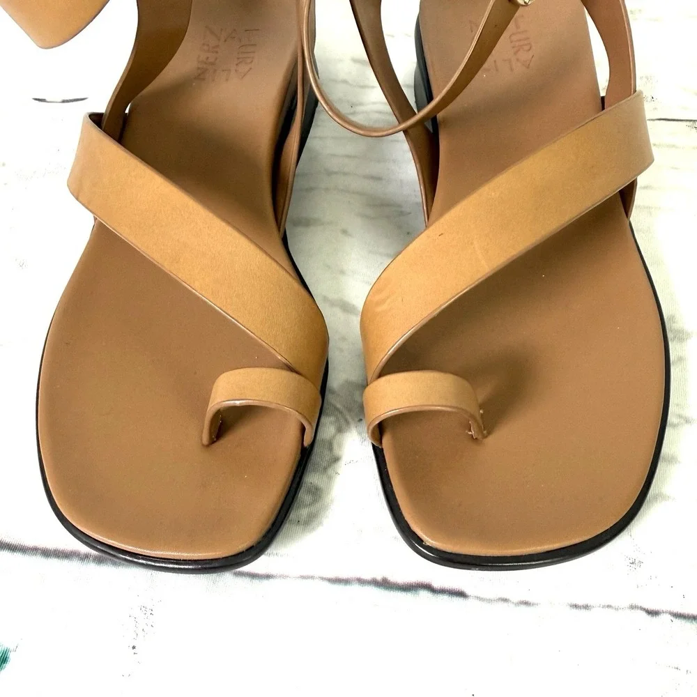 Naturalizer Birch Sandals Women's 9M Brown Ankle Strap Leather Strappy New
